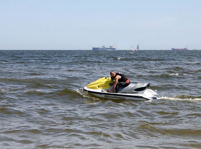 Ajustando la jet ski