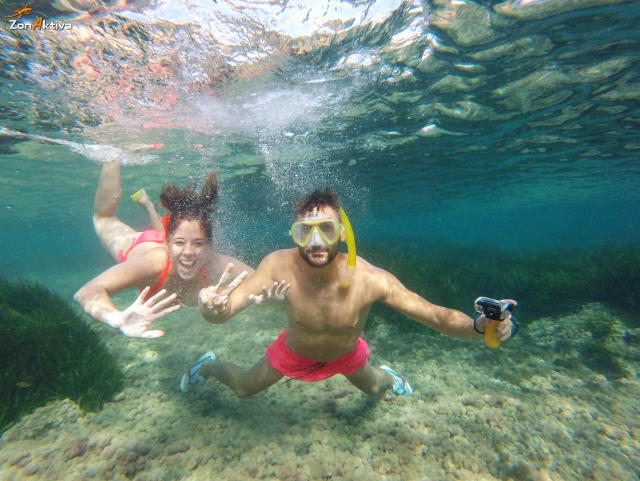 Haciendo snorkel