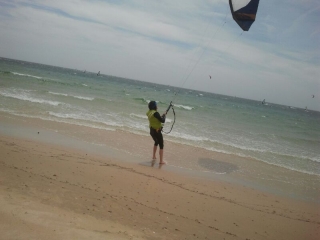 Bautismo privado de kitesurf, en Tarifa, 2 horas