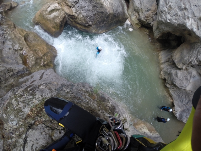 Poza de agua en cañón de Boixols