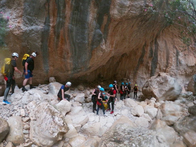 Atravesando el cañón de Garganta Verde
