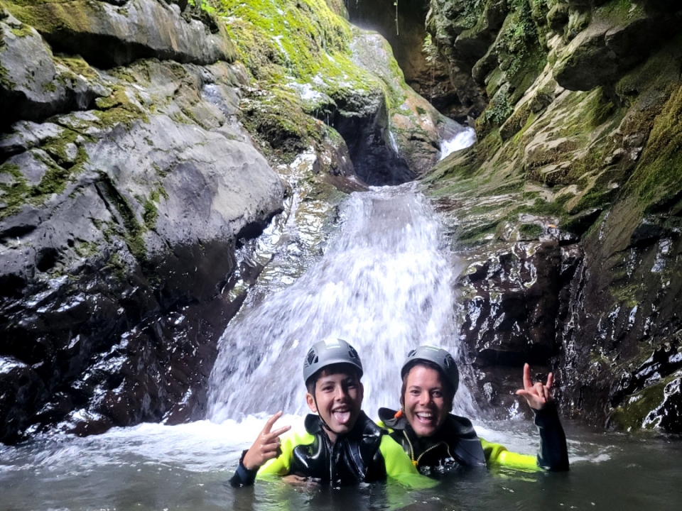Disfrutando en el cañón Disfrutando en el cañón