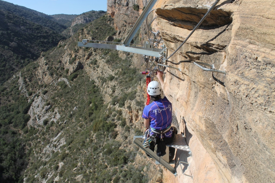 En la ferrata de Cagale Lorito
