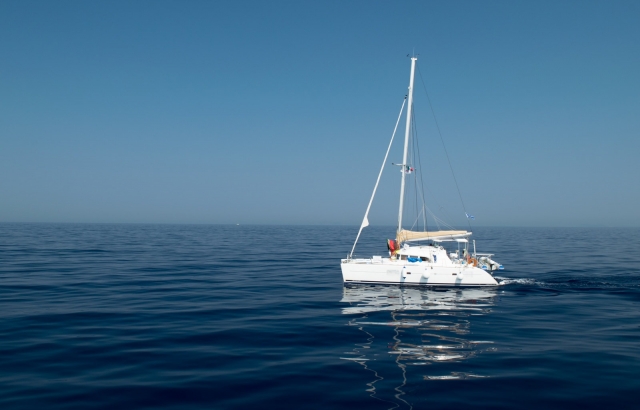 Navegando en catamarán