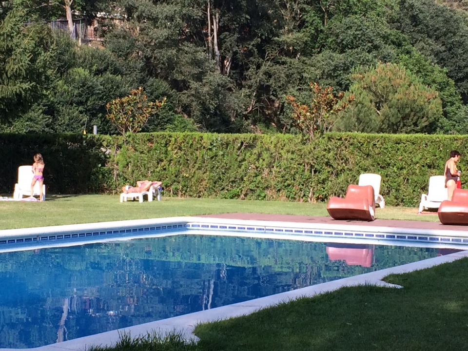 Relajados en la alberca 
