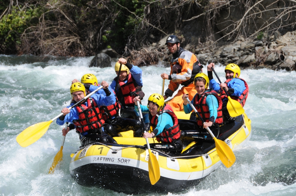 Haciendo rafting