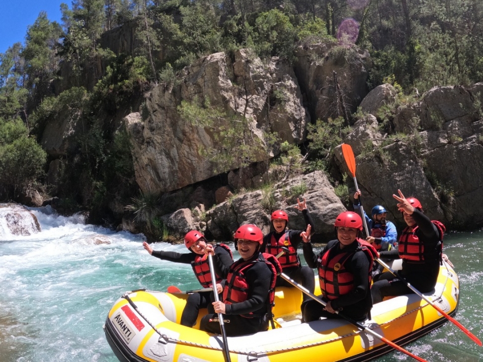 Rafting con amigos