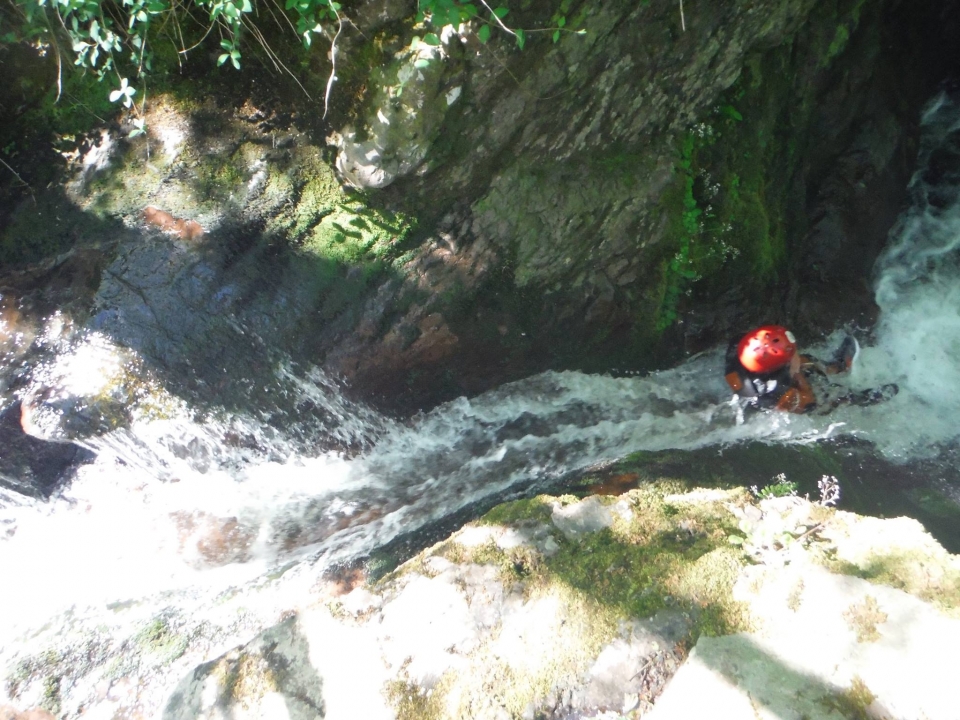 Tobogan en el cañón en Cantabria