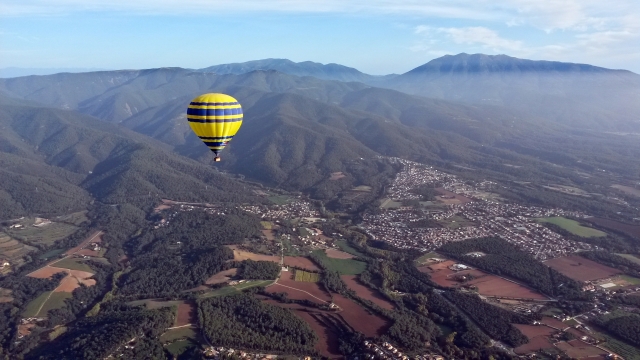 Vuelo en globo en el Montseny
