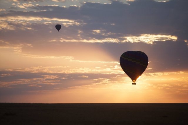 dos globos desde arriba