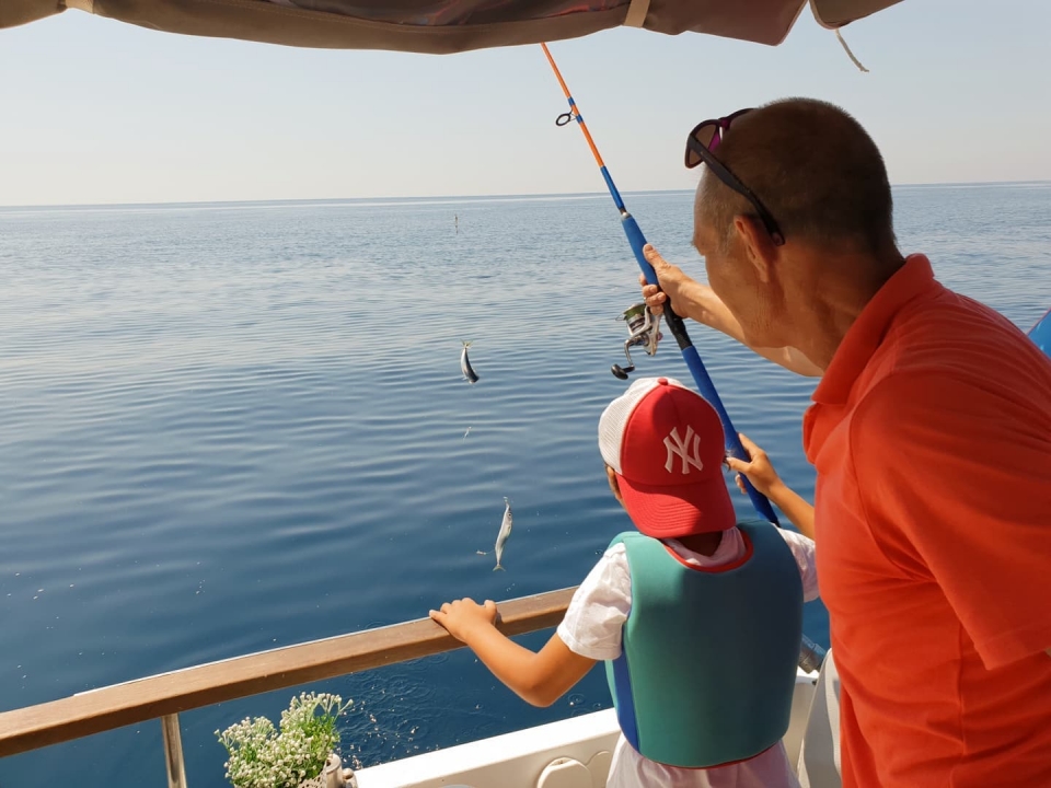 Pescando desde barco