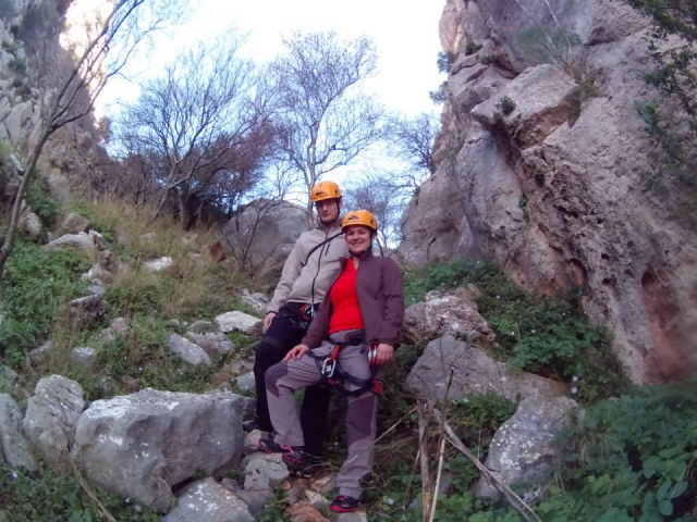 Al principio de la ferrata