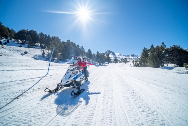 Ruta en moto de nieve biplaza Grandvalira 30 min