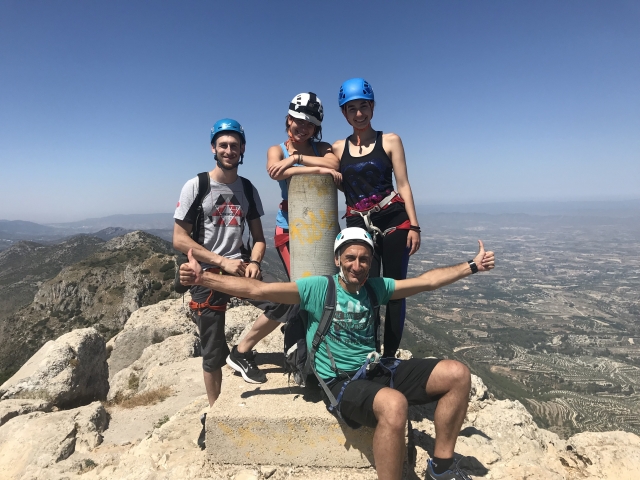 Foto una vez finalizada la escalada