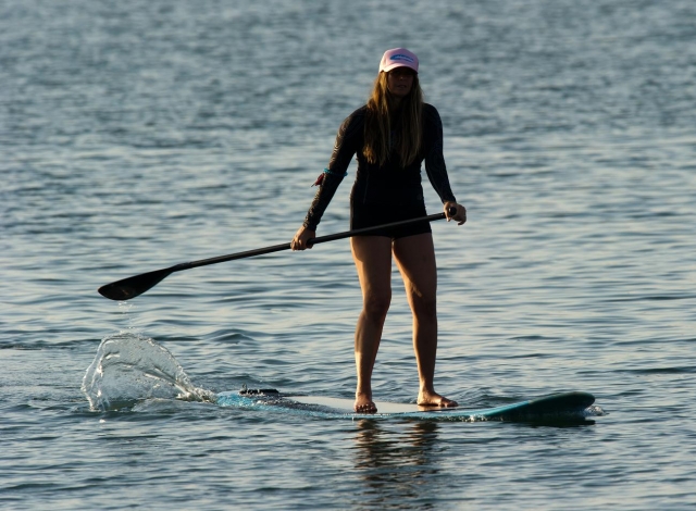 Disfrutando del paddle board