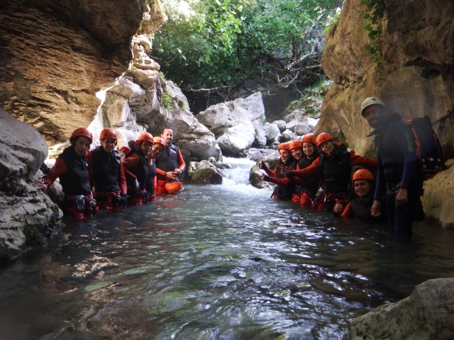 En el agua