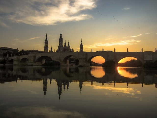 Atardecer en Zaragoza