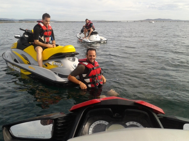 Comenzamos la ruta en jet ski