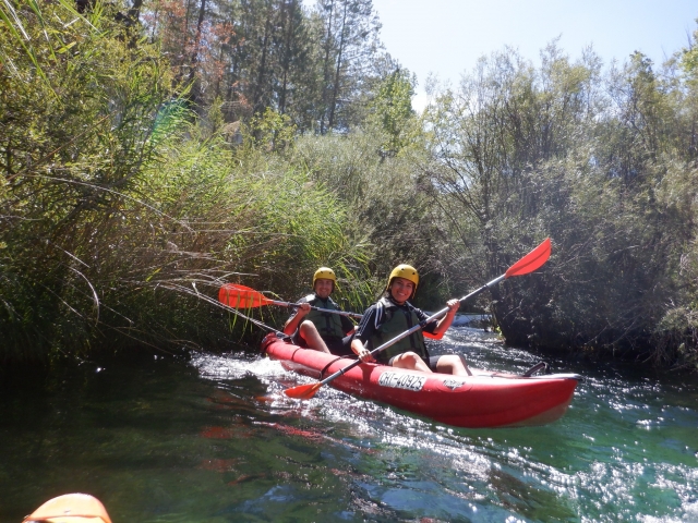 Kayak biplaza en el Tajo