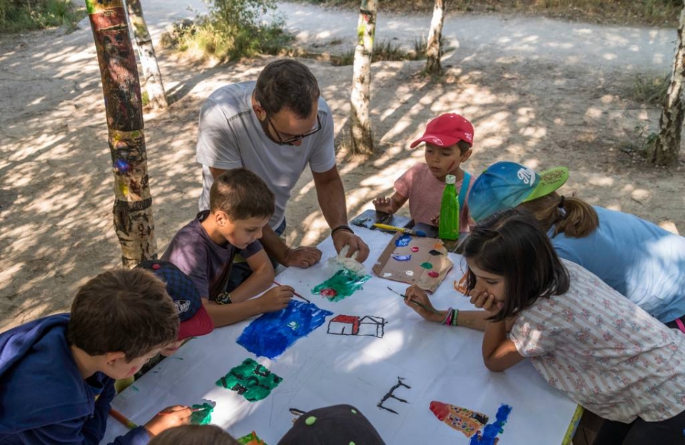 Actividades creativa durante el campamento