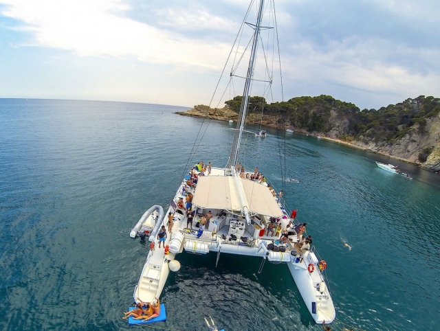 Catamarán desde arriba