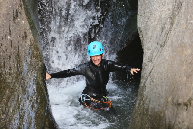 Descenso de cañón en pareja