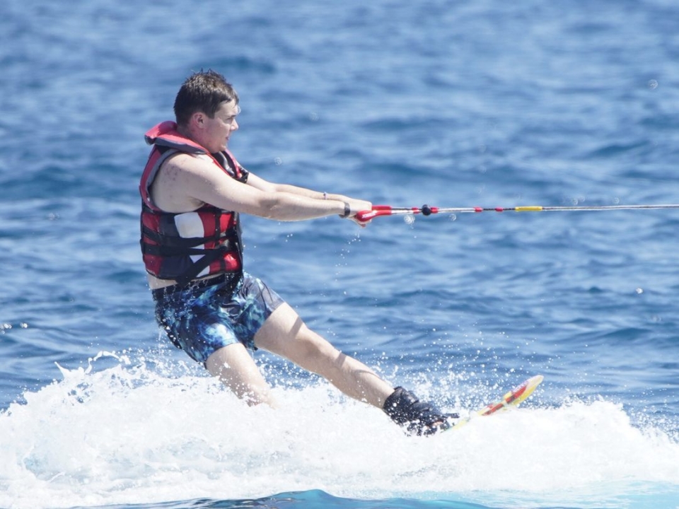 Practicando wakeboard Practicando wakeboard