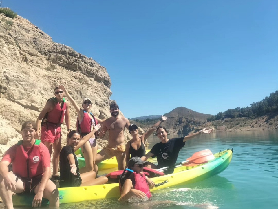 Kayaks con amigos