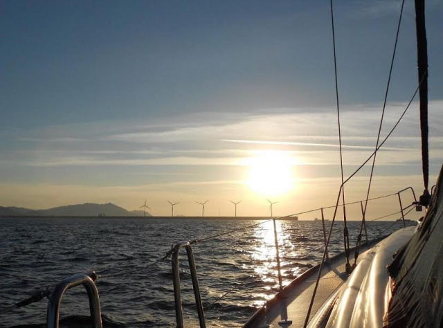 Bonitas puestas de sol desde el barco
