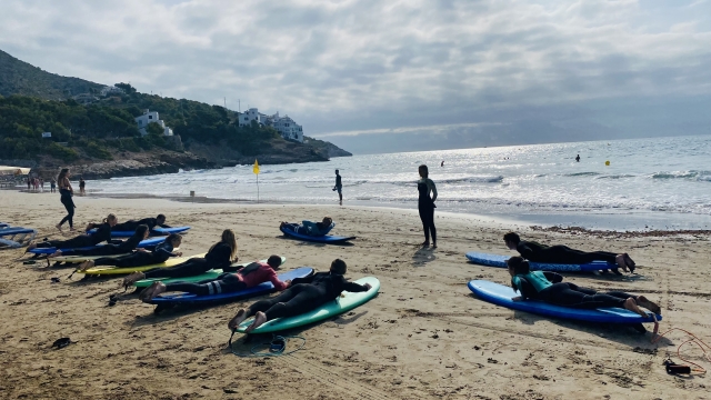 Clases prácticas en la playa