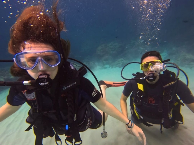 Bautismo buceo parejas desde barco+foto Jávea 2h30