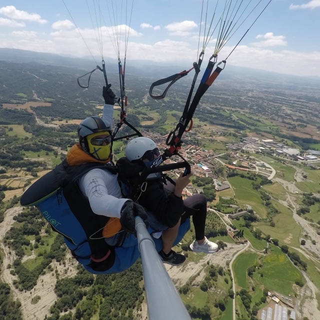 Un selfie desde el parapenle