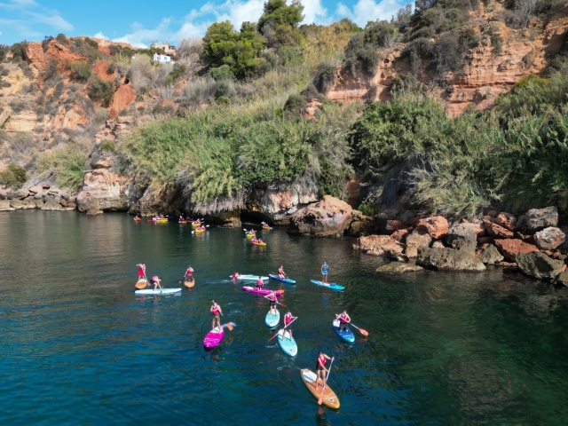 Excursion de paddle board en la costa de Málaga