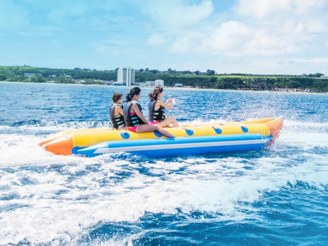 Comenzando el viaje en banana boat