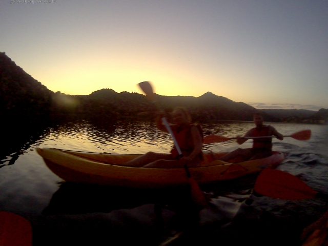 Atardecer desde nuestro kayak