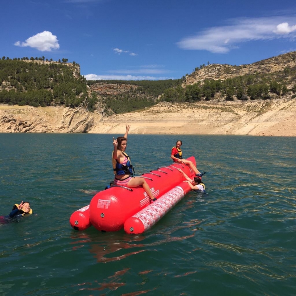 Banana boat en el embalse 