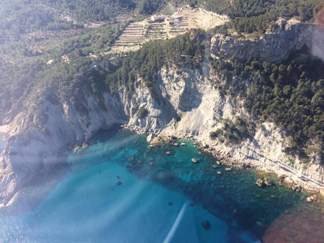 Costa de Mallorca desde el helicóptero