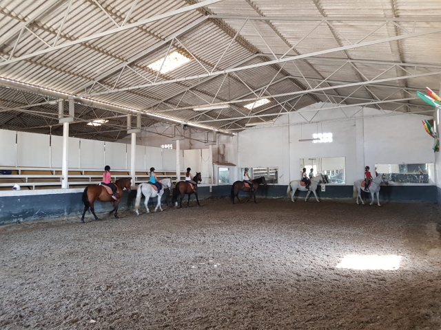 Clase en el picadero
