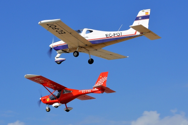 Vuelo simultáneo en avioneta