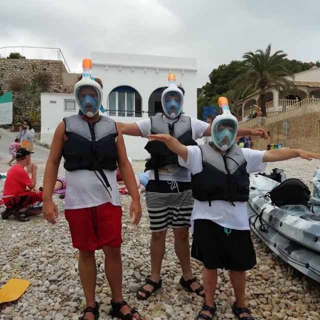 Máscara de snorkel completa