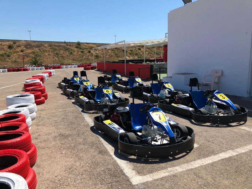 Salida desde la parrilla karting Cartagena