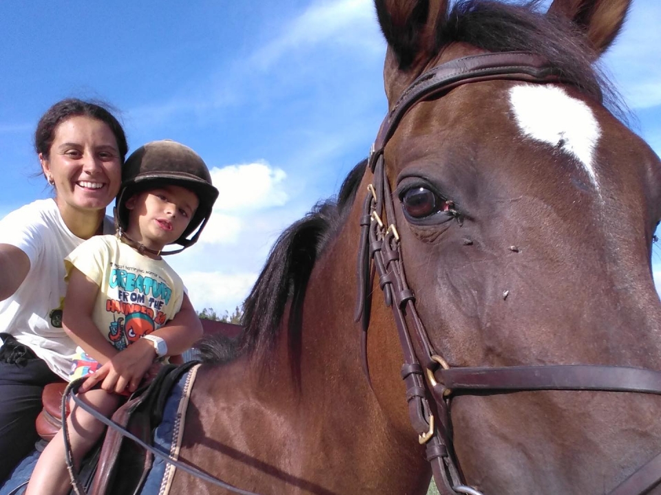 A caballo con los peques