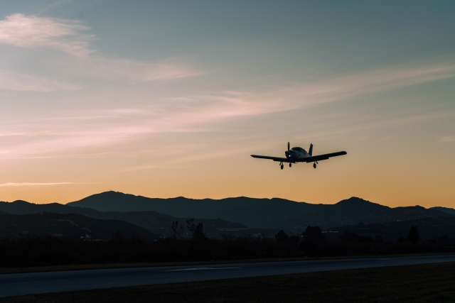 Aterrizando con la avioneta en Málaga