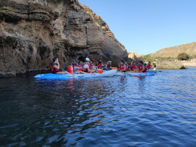 Ruta en kayak en grupo