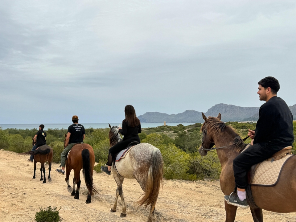 Pbaños a caballo en Mallorca