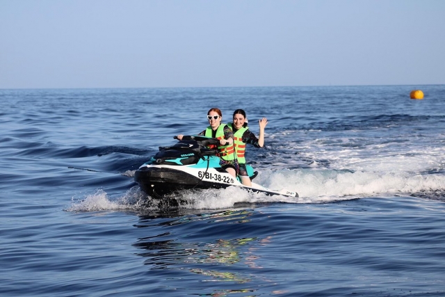 Ruta jet ski biplaza desde Playa Blanca 40min