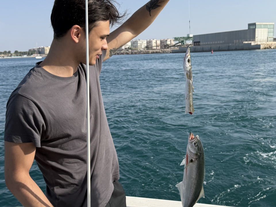 Capturas durante la jornada de pesca con niños