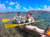 Tour kayak transparenle +snorkel Las Canteras 2'5h