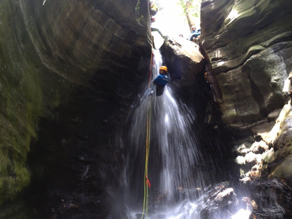 Descendiendo la cascada Descendiendo la cascada