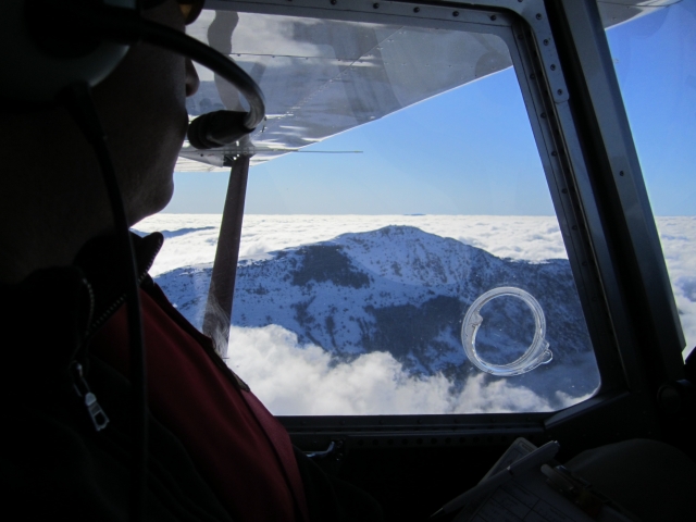  en vuelo en las montañas... 